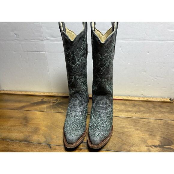 Corral Women's Back Cross And Crystals Fashion Snip Toe Boots A2810 Size 6 M - Picture 2 of 14